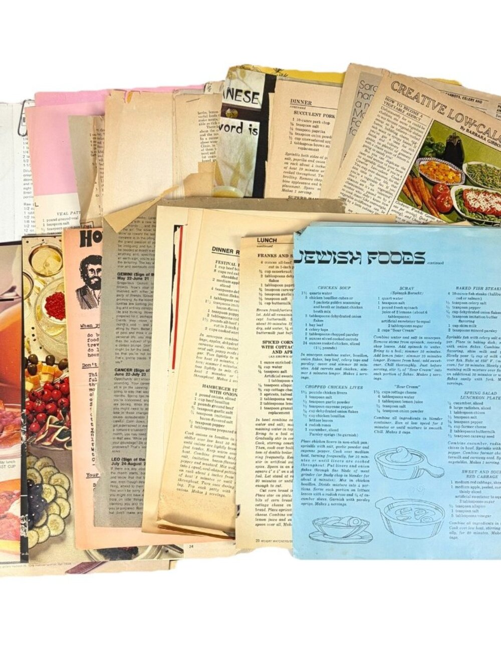 Vtg Recipe Scrapbook Clippings Hand Written Typed Womans Day Booklet 1960s - 80s - Picture 2 of 12